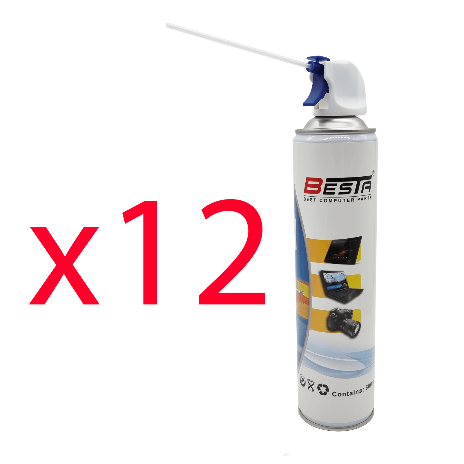 Wholesale Bulk Compressed Air Duster Can 600ml for Notebook Laptop PC Keyboard - BESTA